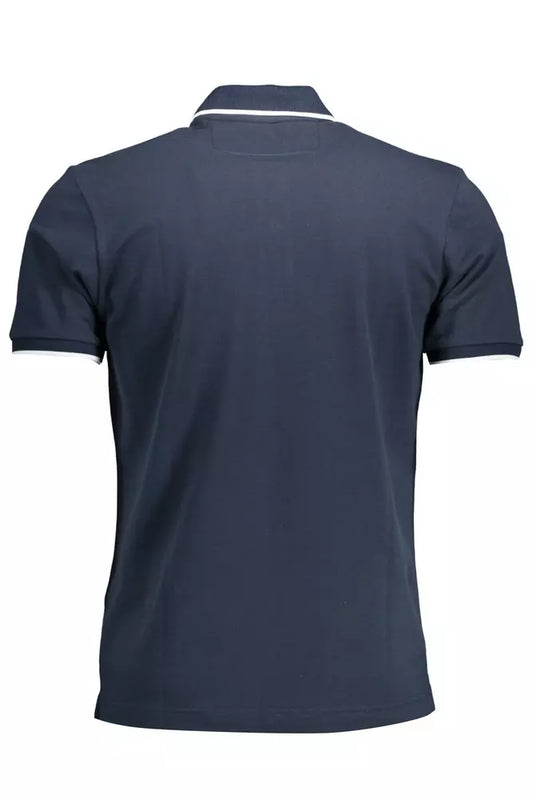 Elegant Contrasting Detail Polo Shirt