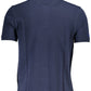 Chic Short-Sleeved Blue Polo with Embroidery