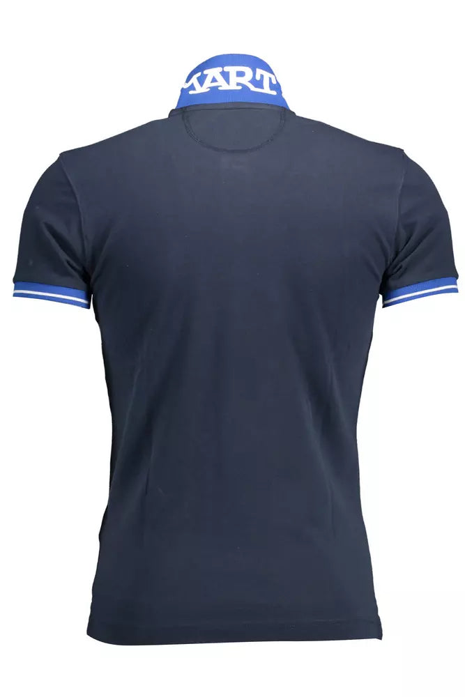 Slim Fit Cotton Blend Polo in Blue