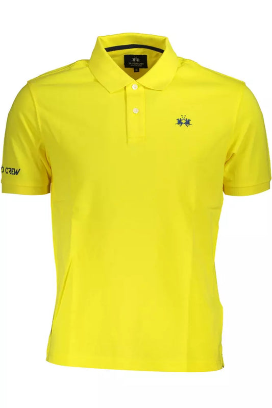 Elegant Short-Sleeved Yellow Polo Shirt