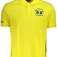 Yellow Cotton Polo Shirt with Embroidery Detail