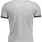 Slim Fit Embroidered Polo in Gray