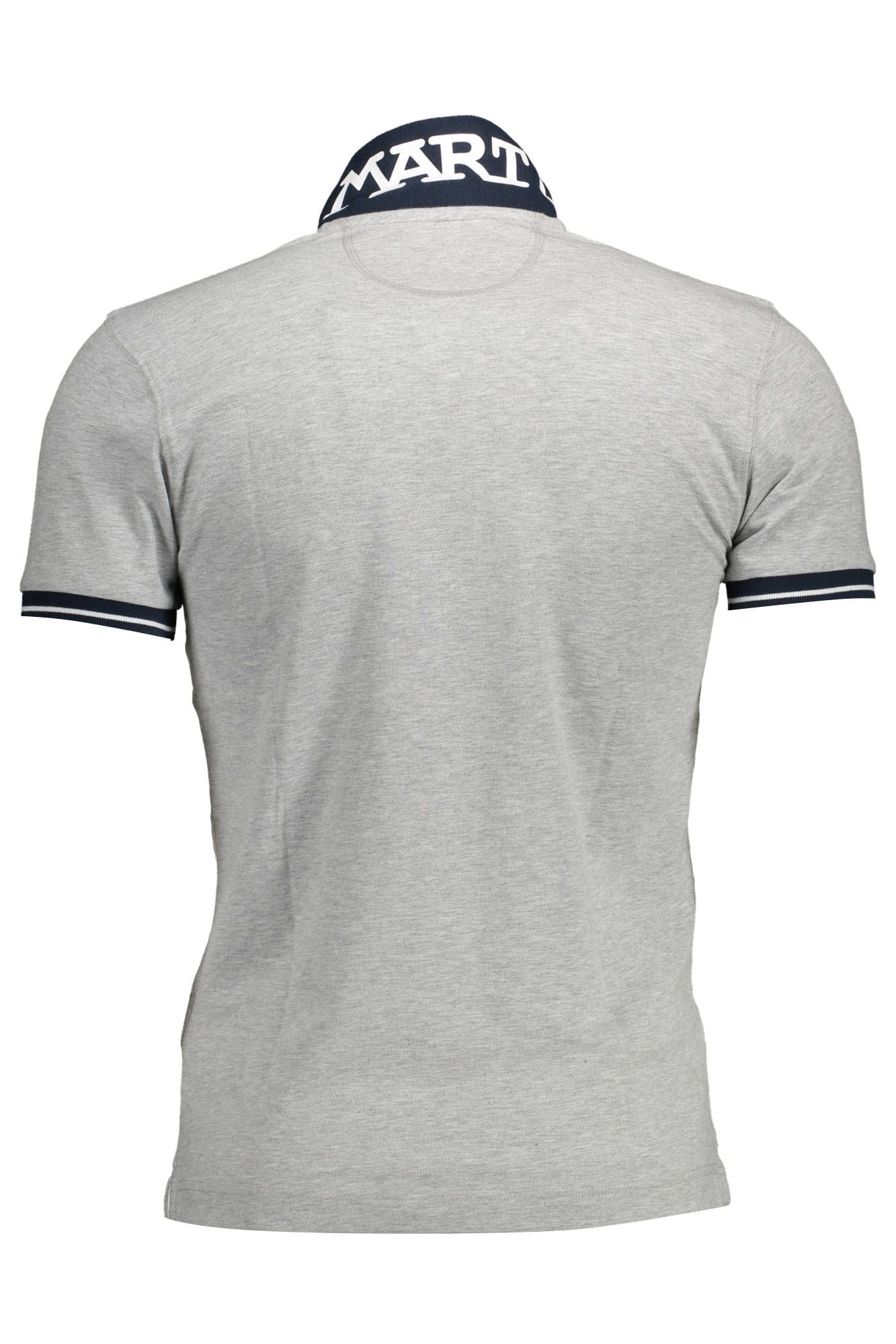 Chic Slim Fit Gray Polo with Contrasting Detail