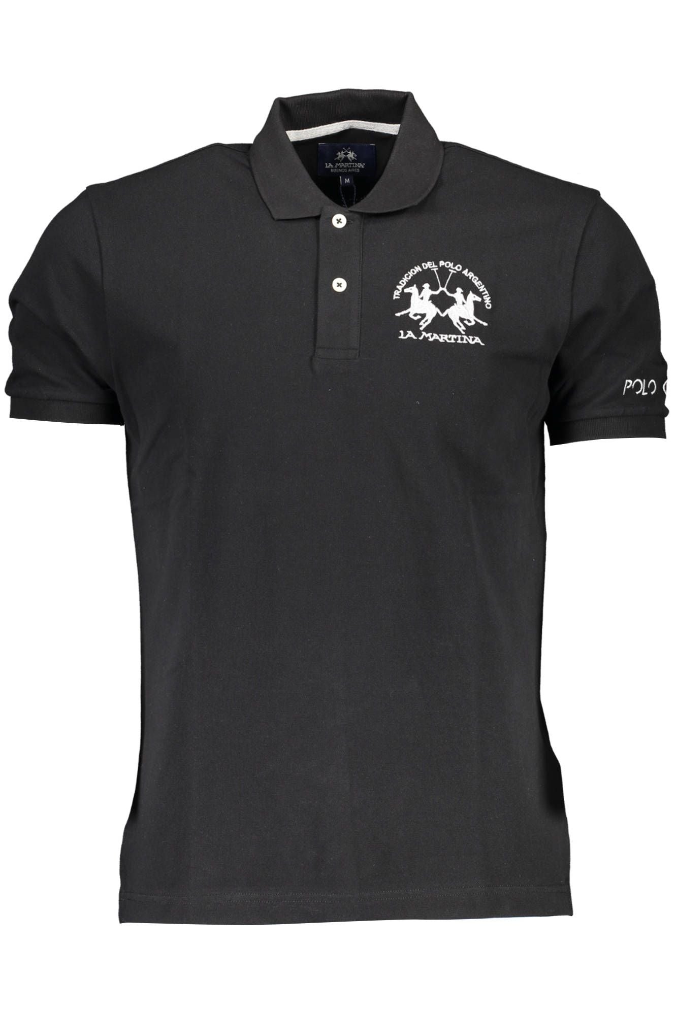 Elegant Short-Sleeved Black Polo Shirt