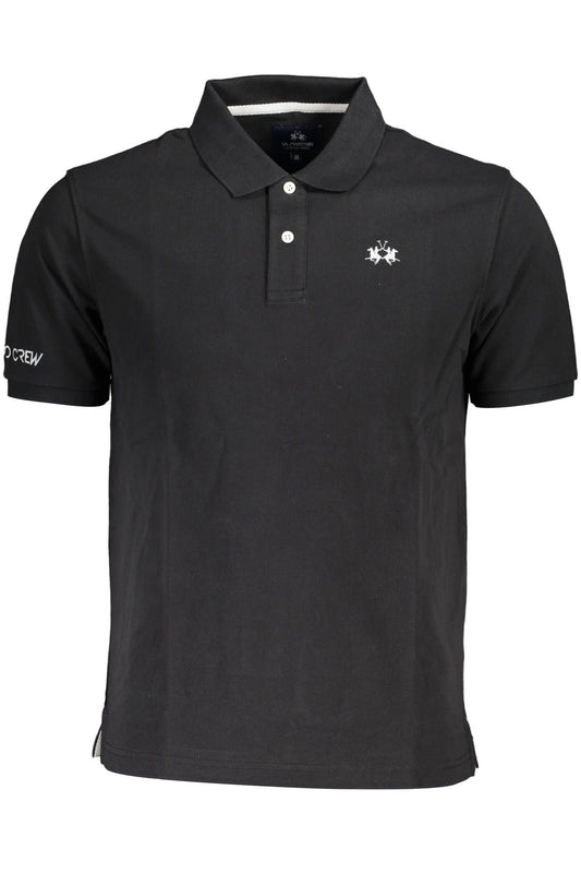 Elegant Short-Sleeved Black Polo