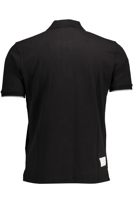 Elegant Black Cotton Polo Shirt