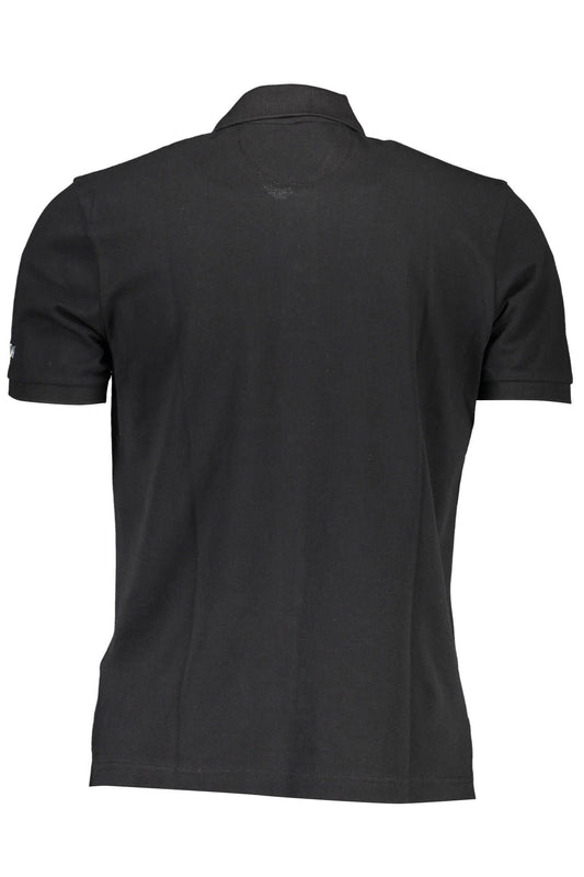 Elegant Short-Sleeved Black Polo Shirt
