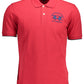 Exquisite Red Polo Shirt with Embroidery