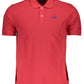 Elegant Red Polo Shirt with Embroidered Detail