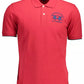 Chic Pink Embroidered Polo for Men