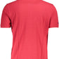 Elegant Red Cotton Polo Shirt with Embroidery