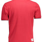 Exquisite Red Polo Shirt with Embroidery