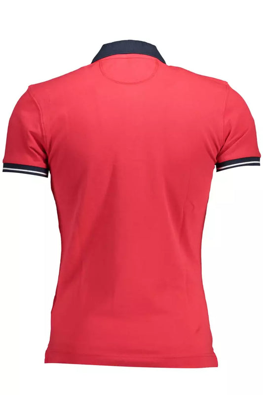 Chic Slim Fit Pink Polo with Embroidery Details