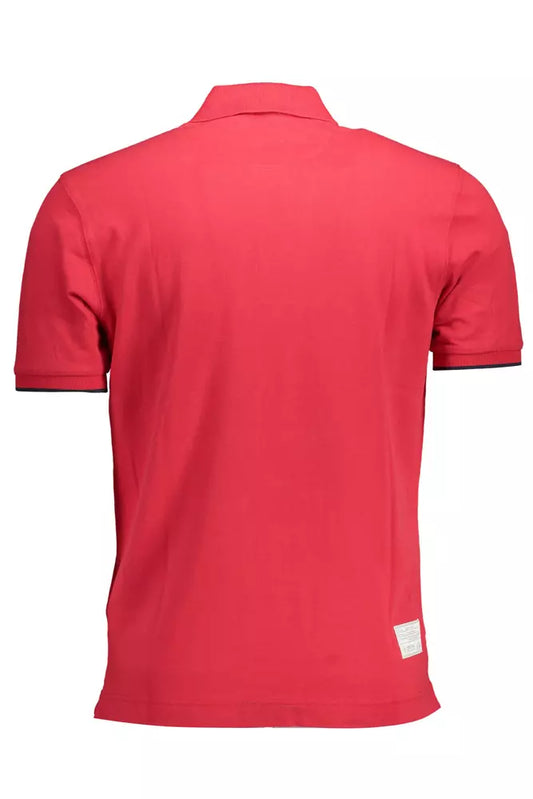 Chic Pink Embroidered Polo for Men