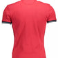 Chic Slim Fit Pink Polo with Embroidery Details