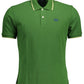 Chic Green Embroidered Cotton Polo Shirt