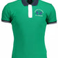 Slim-Fit Embroidered Polo in Green