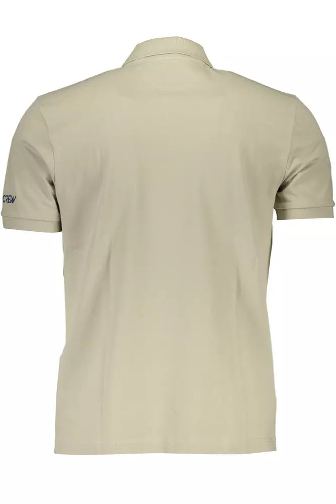 Elegant Green Polo with Contrasting Details
