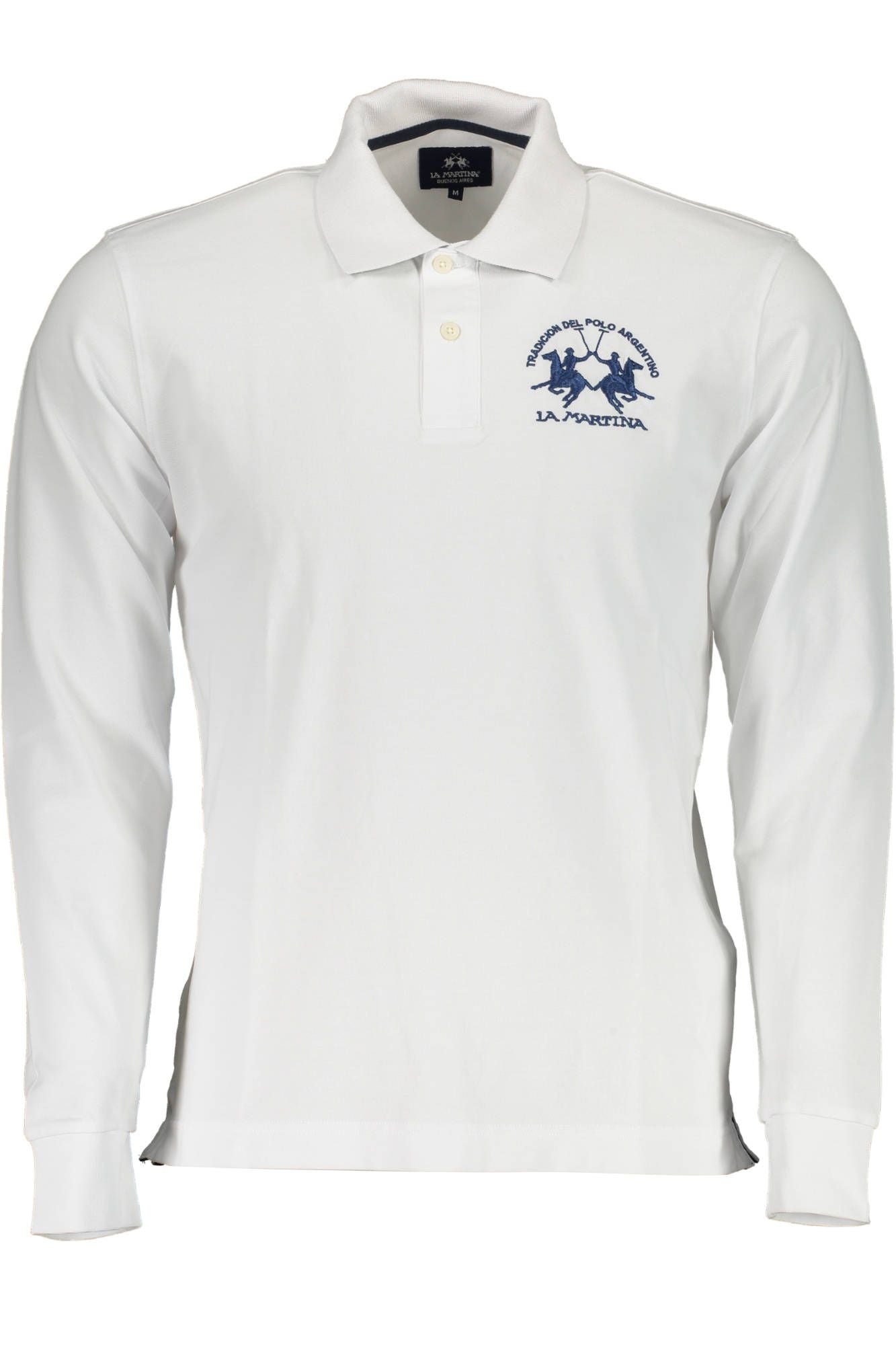 Elegant Long-Sleeved White Polo Shirt