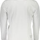 Elegant Long-Sleeved White Polo Shirt