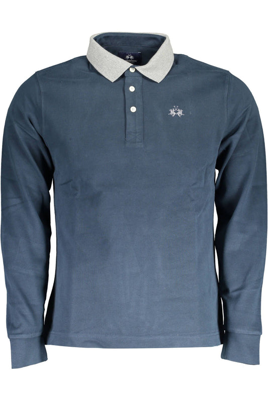 Elegant Long-Sleeve Polo with Embroidery Detail