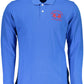 Elegant Long-Sleeved Polo in Regal Blue