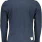Chic Blue Contrast Detail Polo Shirt