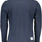 Classic Blue Long-Sleeve Polo Elegance