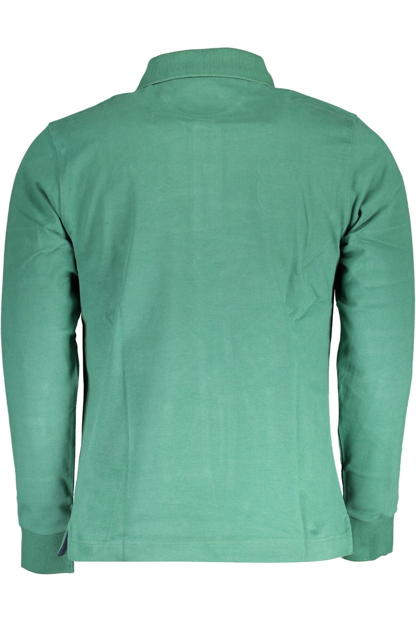 Elegant Green Long Sleeve Polo Shirt