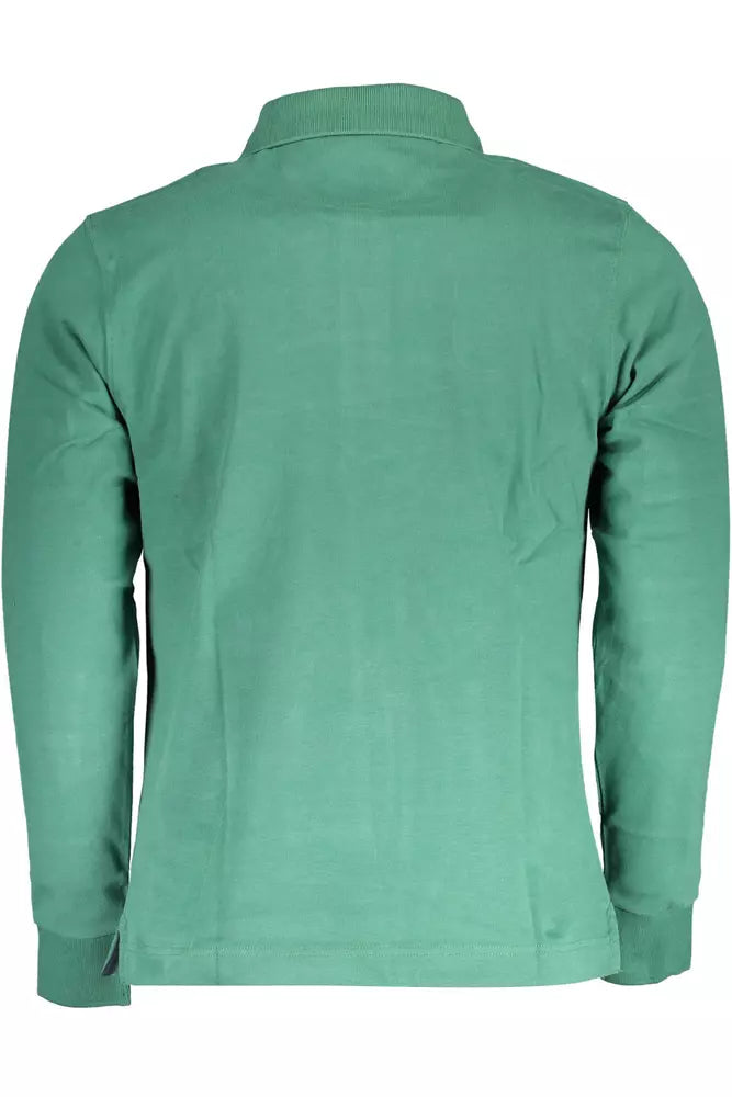 Elegant Long Sleeve Green Polo