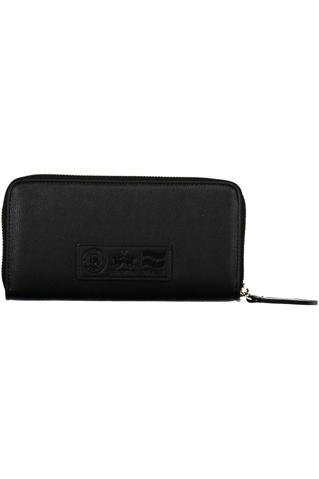 Chic Compact Black Wallet with Multifunctional Pockets