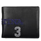 Elegant Two-Compartment Black Leather Wallet