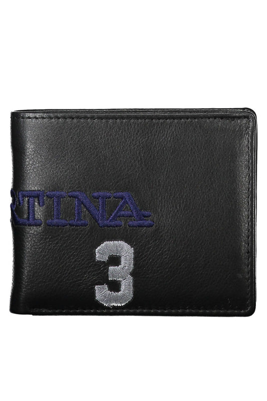 Elegant Black Leather Bi-Fold Wallet