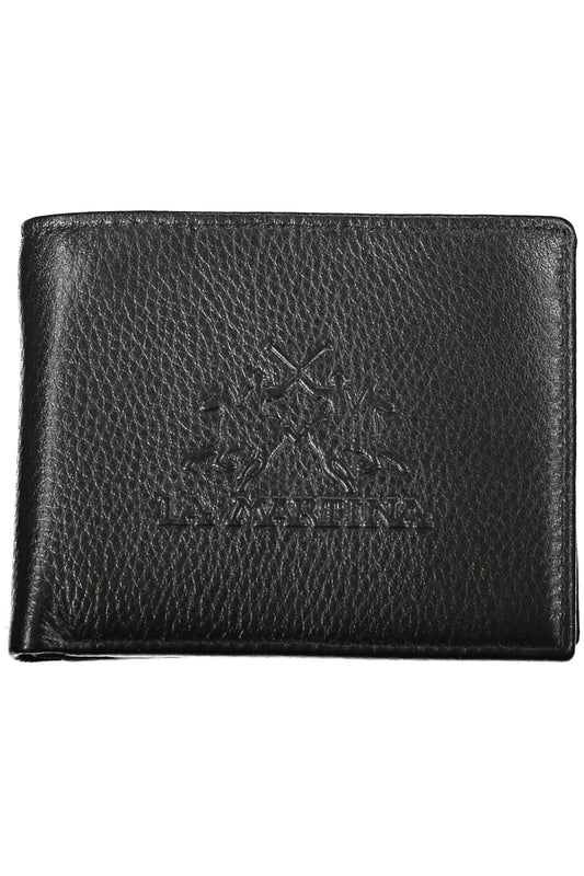 Elegant Black Leather Wallet with Coin Purse