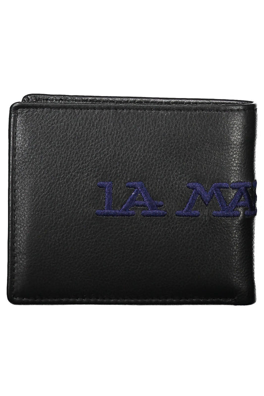 Elegant Black Leather Bi-Fold Wallet