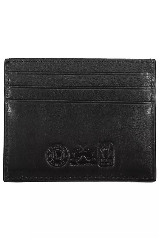 Sleek Black Leather Card Holder