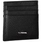 Sleek Black Leather Card Holder