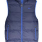 Elegant Sleeveless Blue Jacket with Embroidery