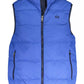 Sleek Sleeveless Embroidered Blue Jacket