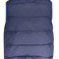 Sleek Sleeveless Blue Jacket with Embroidery