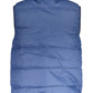 Sleek Sleeveless Blue Jacket with Contrasting Details