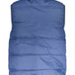 Sleek Sleeveless Blue Jacket with Embroidery Detail