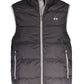 Sleek Sleeveless Embroidered Black Jacket