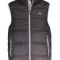 Sleek Sleeveless Black Jacket with Embroidery Details