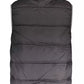 Sleek Sleeveless Black Jacket with Embroidery Details