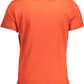 Vibrant Orange Crew Neck Cotton Tee