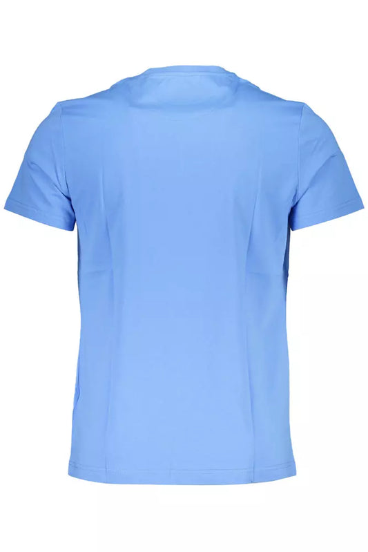 Elegant Light Blue Tee with Iconic Print