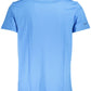 Chic Light Blue Embroidered Tee for Men