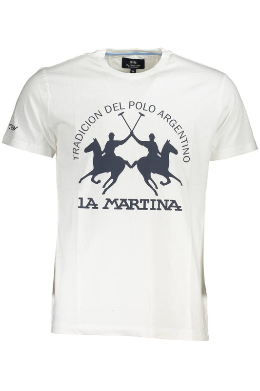 Classic White Print Tee with Timeless Elegance