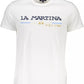Elegant White Round Neck Tee with Print